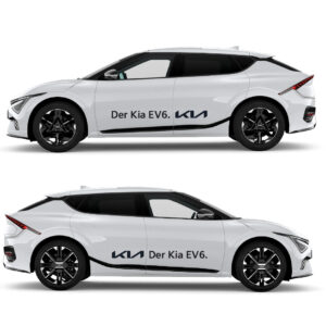 Vorführwagenkleber Kia EV6 - 1 Set schwarz