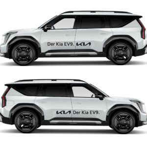 Vorführwagenkleber Kia EV9 – 1 Set schwarz