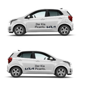 Vorführwagenkleber Kia Picanto – 1 Set schwarz