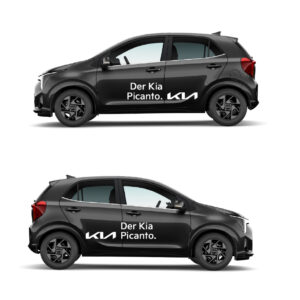 Vorführwagenkleber Kia Picanto – 1 Set weiss