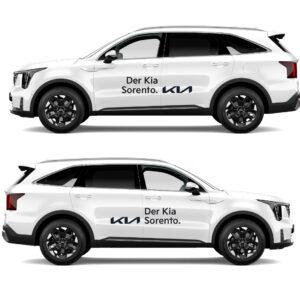 Vorführwagenkleber Kia Sorento – 1 Set schwarz