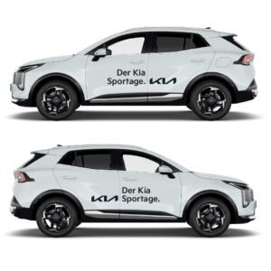 Vorführwagenkleber Kia Sportage – 1 Set schwarz