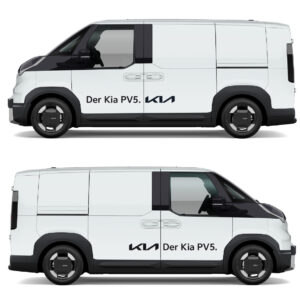 Vorführwagenkleber Kia PV5 - schwarz