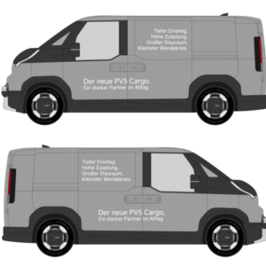 Vorführwagenkleber PV5 Cargo (Features) Set schwarz